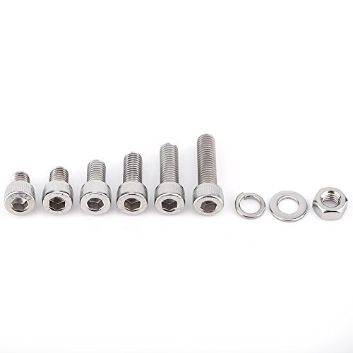 520 PCS Nuts And Bolts 304 Stainless Steel Hex Socket Head Cap Bolts...