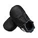 Mejale Baby Boy Girl Shoes Soft Soled Leather Moccasins Anti-Skid Infant Toddler Prewalker(Black,18-24 Months)