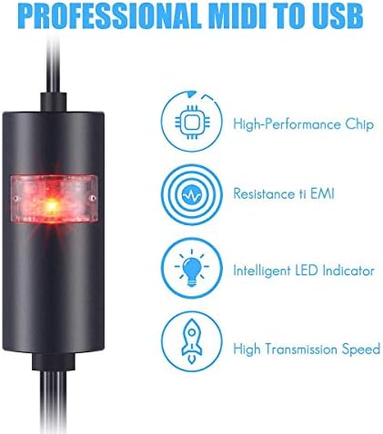 MIDI to USB converter cable for keyboards, priced at $19.76.