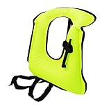 Inflatable Snorkel Vest Snorkeling Adult Jacket Free Diving Swimming Safety Load Up To 220 Ibs