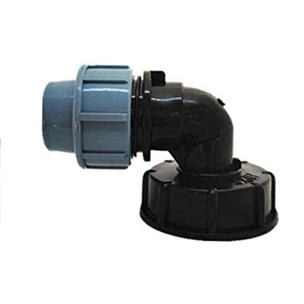 Boxonly Garden Connectors S60x6 Adapter IBC Tank Thread Connector Water Pipe Fittings Elbow Outlet 20mm