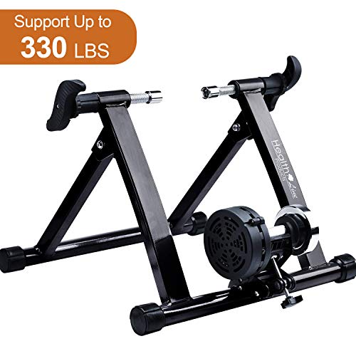 Bike Trainer Stand with 8 Resistance Setting, Portable 27"29" Indoor Bicycle Trainer w Quiet