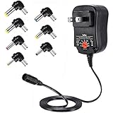 Belker 12W Universal 3V 4.5V 5V 6V 7.5V 9V 12V AC DC Adapter Power Supply for Household Electronics Mp3 Routers TV Boxes LCD Tablets CCTV IP Cameras Max. 1000mA [BB]