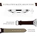 Mens Leather Band Quartz Analog Watch, Roman Numeral Business Casual Wrist Watch Dress Wristwatch 98FT 30M Water Resistant - Brown