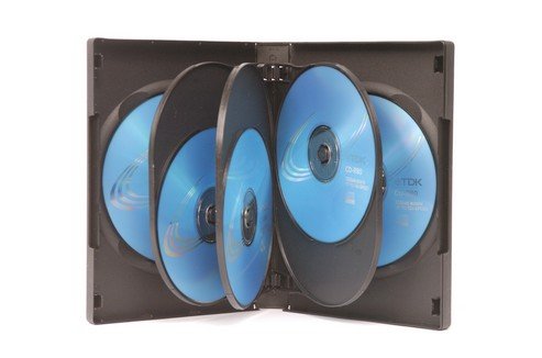 10 x Black 8 Way DVD Cases