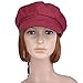 VBIGER Men and Women's Woolen Fedora Newboys Hat (Wine Red)