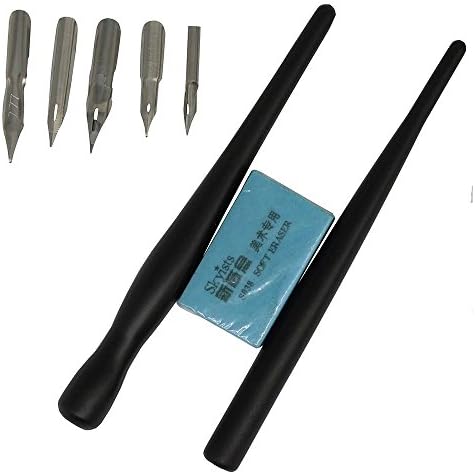 5-Piece Nib Set Drawing Tools Anime Manga Comics Round Nib Student Nib soft G Line Pen Hard G Pen G Nib