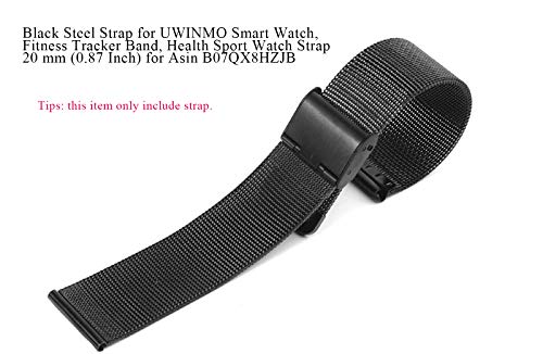 UWINMO Smart Watch Strap, Fitness Tracker Band, Health Sport Watch Strap 20 mm 0.87 Inch for Asin B0 UWINMO Smart Watch Strap, Fitness Tracker Band, Health Sport Watch Strap 20 mm 0.87 Inch for Asin B0