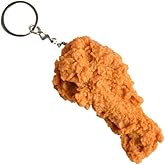Fuqimanman2020 Imitation Food Keychain Creative Fried Chicken Leg Nuggets Wing Keychain for Handbag Purse Accessories