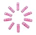 McKay 12 Pc Professional Mini Snap On Rollers Set - Makes Tight Curls; Extra Small ½”x 2” Hair Curlers - Pink