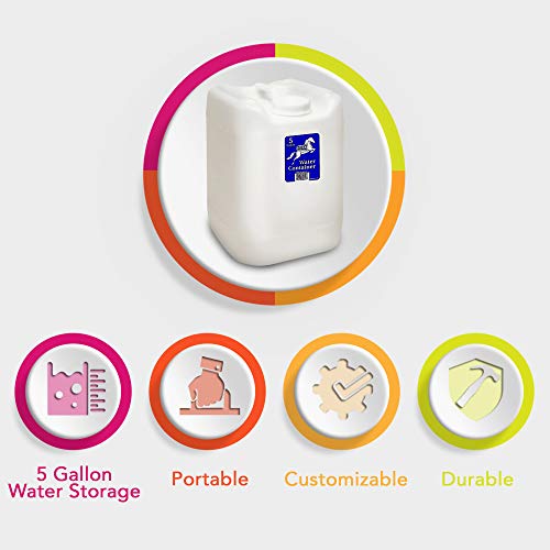 Happy Horse 5 Gallon Water Container for Portable Drinking Water Storage and Food Storage