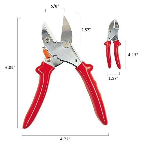 Mifuse 55127 7" Garden Scissors with Pointed Replaceable Blade Heavy Duty Hand Pruners Anvil