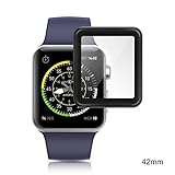 Celltronics iWatch 42mm Tempered Glass Screen Protector, [3D Full Coverage] [Anti-Scratch] [High Definition] for Apple Watch 42mm Series 3/2/1 (Black)