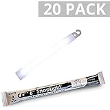 Cyalume SnapLight White Glow Sticks â€“ 6 Inch Industrial Grade, High Intensity Light Sticks with 8 Hour Duration (Pack of 20)