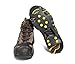 Gpeng Crampons Ice Cleats for Shoes and Boots Women Men Kids Anti Slip 19 Spikes Stainless Steel Microspikes for Hiking Fishing Walking Climbing Jogging Mountaineering-Yellow-L