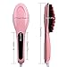 Hair straightener,PrettyQueen Professional Detangling Hair Brush Hair Styling Comb Digital Anti Static Anti-Scald Ceramic Heating Iron Pink Hair Massage Straightening Irons