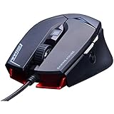 Gaming Mouse,Rii M01 USB Wired MMO Gaming Mouse with red led,7 Programmable Buttons - 12,000 Adjustible DPI，Optical Sensor Pixart PMW3360 for PC,Gamer