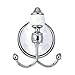 MODONA Double Robe & Towel Hook - White Porcelain & Chrome - Arora Series - 5 Year Warrantee