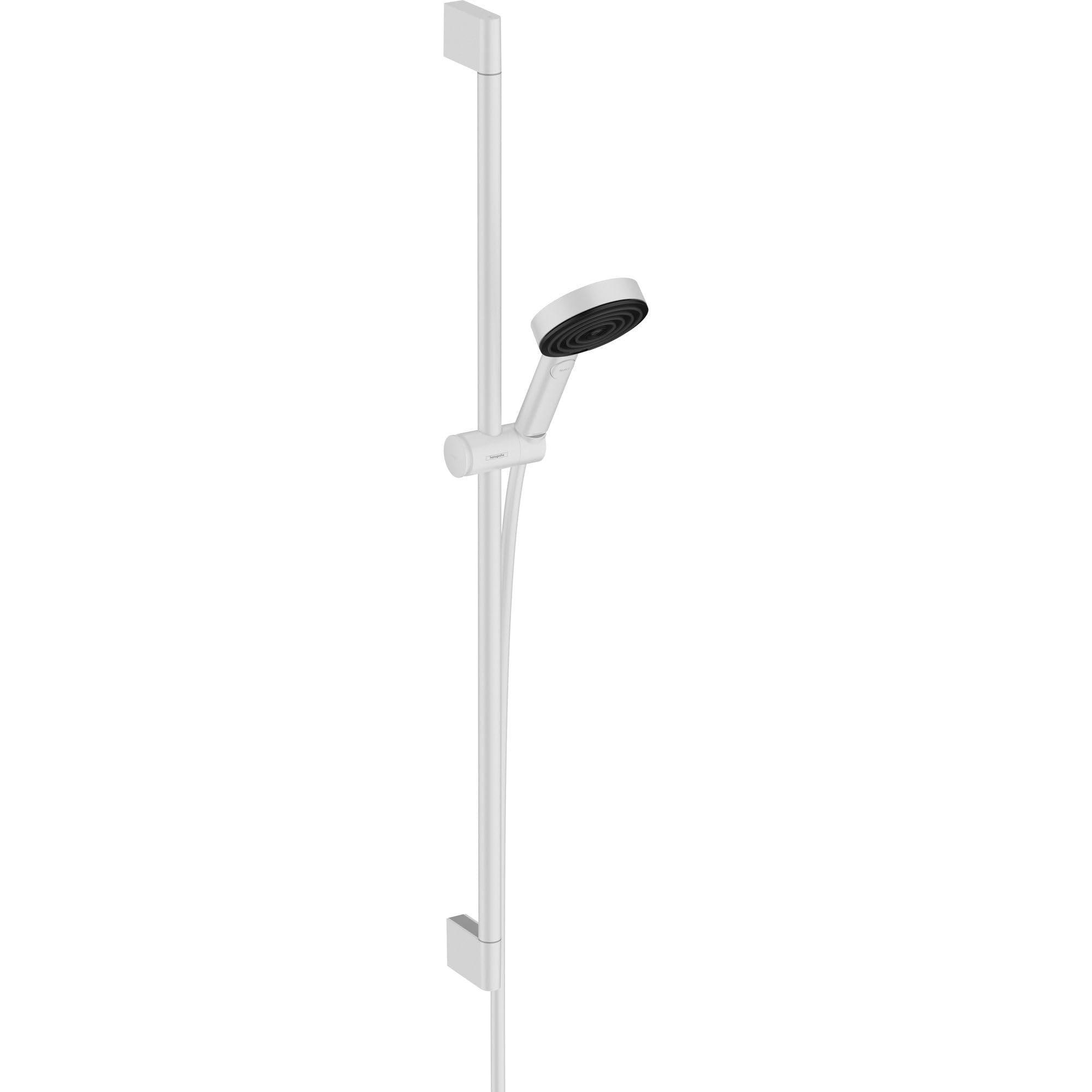 Hansgrohe Shower Set Pulsify Select S, Shower Head with Shower Rail 90 cm, Shower Hose, Shower Holder, Hand Shower with 3 Sprays (Relaxation), Matt White, 24170700