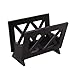 Oceanstar Contemporary Wood Magazine Rack, Black