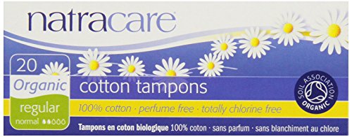 Natracare Organic 100% Cotton Tampons, Regular 20 ea (Pack of 8)