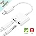Headphone Adapter 3.5mm Jack Adaptor Charger for iPhone 8/8Plus for iPhone7/7Plus/X/10/Xs/XSmax,Earphone 3.5mm Adaptor Cable AUX Audio&Wire Control Headset Extender Connector Support iOS 10.3 or later