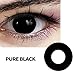 Women Multi-Color Colored Cute Charm and Attractive Fashion Contact Lenses Cosmetic Makeup Eye Shadow (Type 1, Black)