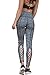 Womens Fashion Running Leggings Yoga Gym Pant With Woven Hollow Crossover Design (L, Gray)