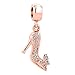 JewelryHouse Butterfly Stiletto High-Heeled Shoes Sparkling Rose Gold Crystal Charms (High-Heeled Shoe)