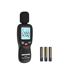 Medidor de nivel de sonido digital de Decibel, rango de 30 a 130 dB(A), instrumento de medición de volumen de ruido autocalibrado, comprobador de control de decibelios (batería incluida)