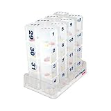 Medcenter 70324 Mini 31 Day Pill Organizer Talking Reminder