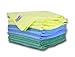 MW Pro Microfiber Cleaning Cloth | Blue, Green, Yellow (12 Pack) | Size 16