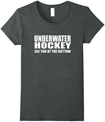 Womens Underwater Hockey T-Shirt See You At The Bottom Medium Dark Heather