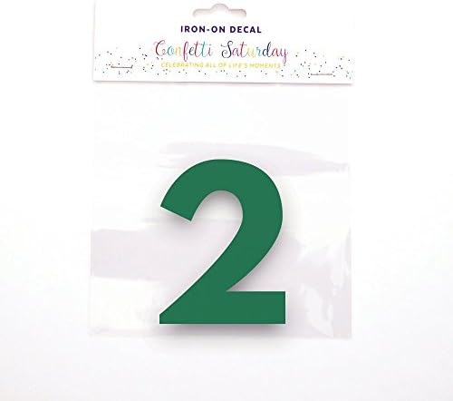 Iron on Birthday Appliqués 2 Green Matte
