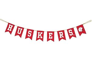 HANNA'S HANDIWORKS University of Nebraska Tailgate Banner by Hanna’s Handiworks – Lightweight Pre-Strung Fabric Decoration for Indoor or Outdoor – Represent your NCAA College & Show Team Spirit with Huskers Fan Décor
