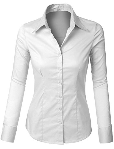 Womens Tailored Long Sleeve Button Down Shirt