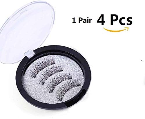 Magnetic Eyelashes Glue Free 3 Magnets,Best 3D Full Eye False Lashes Extension For Natural Look, Reusable Ultra Thin Fake Eyelashes, Premium Quality,2018 Upgraded
