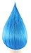 Blue Troll Style Wig Synthetic Hair w/Wig Cap for Halloween Cosplay Costume Party