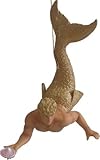 December Diamonds Gorgeous Blond Pearl Diver Merman Ornament.... Looks like a Mythological Greek God!!!
