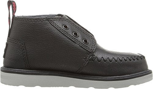 TOMS Kids Baby Boy's Chukka Boot (Infant/Toddler/Little Kid) Black Synthetic Leather Boot 3 Infant M