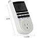 ETvalley Timer Switch 24h/7days Programmable Digital Programmable Timer Smart Socket Plug-in Switch Energy-Saving Outlet with 3-Prong Outlet for Lights and Appliances, Pack of 2, White