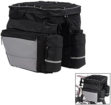 60L Waterproof Polyester Mountain Road Bicycle Bike Bag Cycling Double Side Rear Rack Tail Seat Trunk Bag Pannier