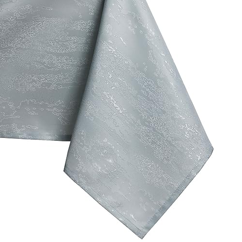 AmeliaHome Vesta Water-Repellent Polyester Tablecloth 120 x 160 cm Silver