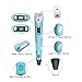 MagicBiu 3D Pen with PLA Filament Refills 3D Drawing Printing Printer Pens Bonus 6 Colors 60 Feet PLA Stencil for Kids and Adults Arts Crafts Model DIY, Compatible with PLA Non-Clogging