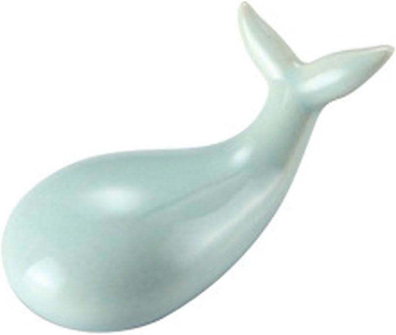 Vaskey Set of 2 Cute Whale Shape Chopstick Holder Chopsticks Rack Ceramic Spoon Fork Chopstick Rest