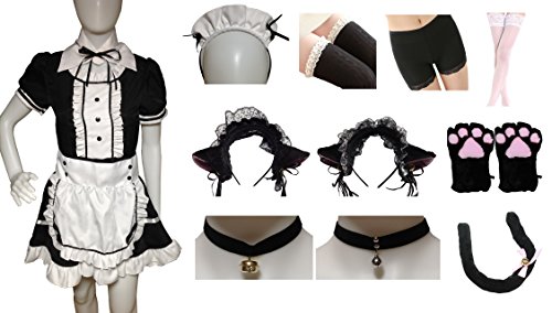 Kz39brand 猫メイド服 コスプレ コスチューム 黒猫 メイド 衣装 13点 セット 大人用 359 Xl の買取価格 相場 高価買取なら買取一括比較のウリドキ