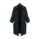 Yanekop Womens Plus Size Cardigan Open Front Lightweighted Cuffed Sleeve Blouse