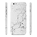 iPhone 6 Case, GMYLE Snap Cover Glossy for iPhone 6 / 6s (4.7 Display) – White Marble II Pattern Slim Hard Back Case