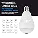 Wireless Hidden Light Bulb Camera, VR 360 Panoramic 1536P WIFI Light Bulb IP Camera Indoor Home Surveillance System with Night Vision and Remote View Motion Detection Support with Android IOS