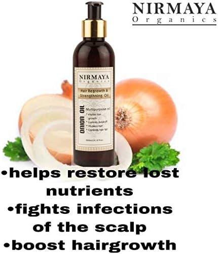 Nirmaya Organics Onion Oil For Hair Regrowth 200ml promotes Hair Growth 100% Natural Hair Food